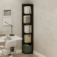 thumbnail image 1 of Furinno Basic 5-Tier Corner Multipurpose Standing Shelf, Espresso, 1 of 6