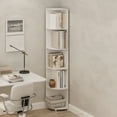 thumbnail image 1 of Furinno Basic 5-Tier Corner Multipurpose Standing Shelf, White, 1 of 6