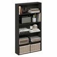 thumbnail image 1 of Furinno Basic 5-Tier Open Shelf Bookcase, Bookshelf, Storage Organizer, 7 x 24 x 44, Espresso, 1 of 4