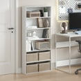 thumbnail image 1 of Furinno Basic 6-Tier Open Shelf Bookcase 7 x 24 x 53inches in White, 1 of 6