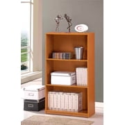 Furinno BASIC Engineered Wood 3-Tier Bookcase Storage Shelves in Light Cherry