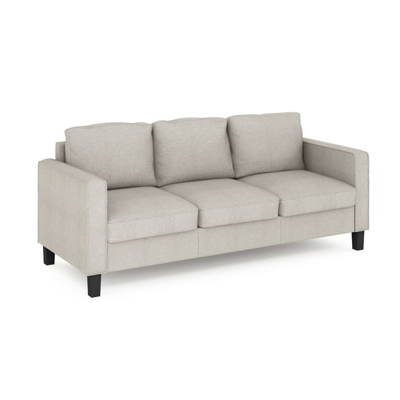 Furinno Bayonne Modern Upholstered 3-Seater Sofa, Beige