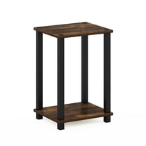 Furinno Besi No Tools Assembly Industrial Style End Table, Amber Pine