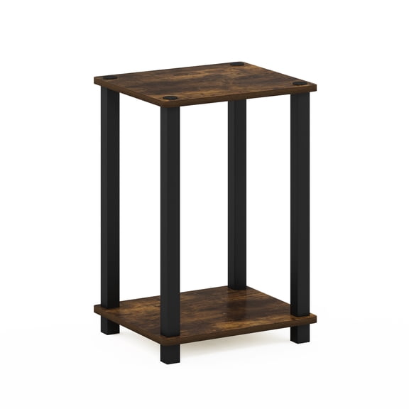 Furinno Besi No Tools Assembly Industrial Style End Table, Amber Pine