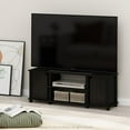 thumbnail image 1 of Furinno Brahms TV Stand with Shelves and Storage, Espresso/Black, 1 of 7
