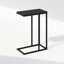 Furinno C-Shaped Side Table, End Table for Couch, Sofa & Bed with Metal Frame, Americano
