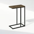thumbnail image 1 of Furinno C-Shaped Side Table, End Table for Couch, Sofa & Bed with Metal Frame, Columbia Walnut, 1 of 6
