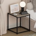 thumbnail image 1 of Furinno CAMNUS Metal Frame Nightstand Toolless Side/End Table French Oak Grey, 1 of 4