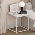 thumbnail image 1 of Furinno CAMNUS Metal Frame Nightstand Toolless Side/End Table Solid White, 1 of 4