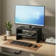thumbnail image 1 of Furinno CLASSIC 15.7" Wide Dual Monitor Riser Set of 2 Espresso, 1 of 7