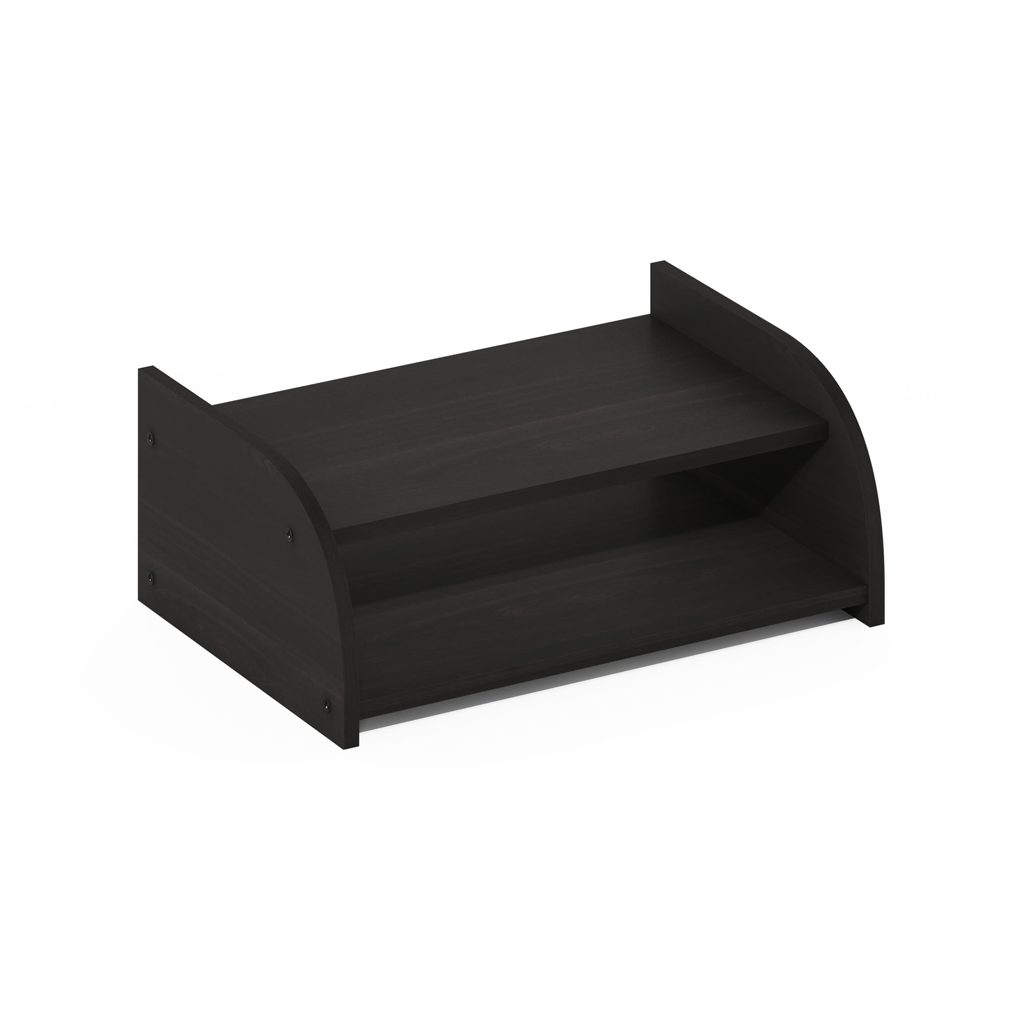 Furinno CLASSIC Desk Organizers and Accessories, 2-Tier Monitor Riser, Office Organization, Desk Top Book Shelf, for Office Supplies, Office Desk Accessories, Dark Espresso