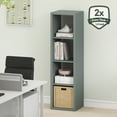 thumbnail image 1 of Furinno CUBICLE 4-Cube Thick Frame Reversible Open Back Bookcase Sage Green, 1 of 5