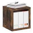 thumbnail image 1 of Furinno CUBICLE Stackable Cube Bookcase with Open Back Amber Pine, 1 of 5