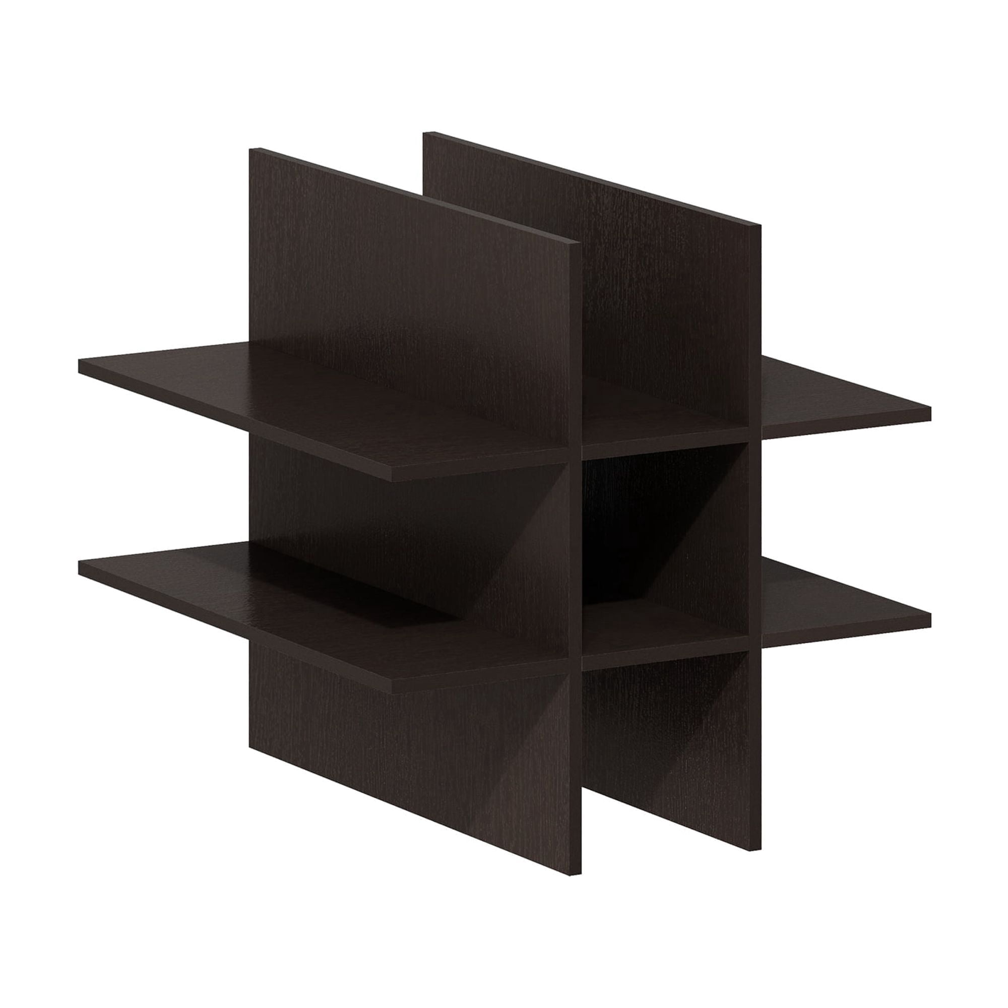 Furinno CUBICLE 9 Cube Organizer Not for IKEA Kallax Shelving Black Oak