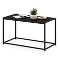 thumbnail image 1 of Furinno Camnus Coffee Table, Metal Frame Black Coffee Table, Rectangular Wide Side Table, Easy Assembly, for Living Room, Bedroom, Home Office, Dark Americano, 1 of 5