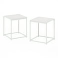 thumbnail image 1 of Furinno CAMNUS Modern Living End Table in Solid White/White in Set of 2, 1 of 6