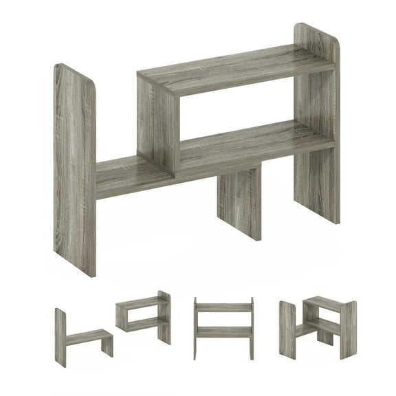 Furinno Classic Desk Top Organizer Bookshelf in French Oak