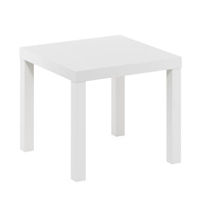 Furinno CLASSIC Homey Square Side Table in White
