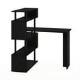 thumbnail image 1 of Furinno Classic L-Shape Computer Desk, Writing Desk with 5-Tier S-Shaped Side Shelves, Americano/Black, 1 of 6