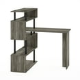 thumbnail image 1 of Furinno Classic L-Shape Computer Desk, Writing Desk with 5-Tier S-Shaped Side Shelves, French Oak/Black, 1 of 6