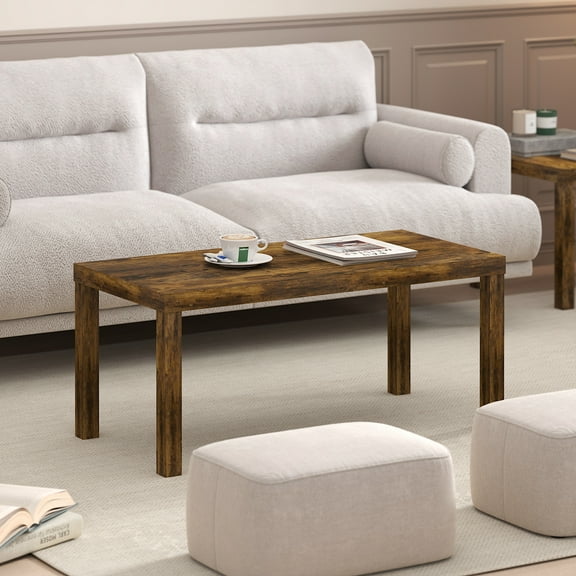 Furinno Classic Simple Coffee Table for Living Room in Amber Pine