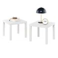 thumbnail image 1 of Furinno Classic Toolless Assembly Square Side Table Set of 2, White End Table with 1.8 Thick Tabletop, Night Stand, Bedside Table, for Living Room, Bedroom, Plain White, 1 of 5