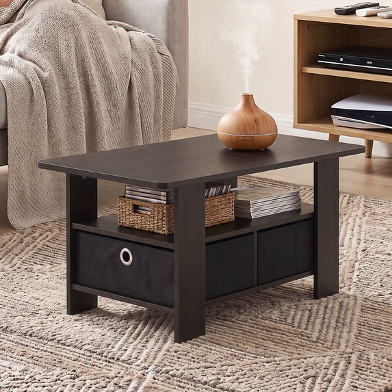 Furinno Coffee Table w/Bin Drawer