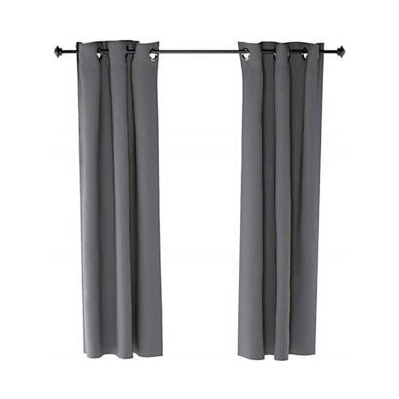 Furinno Collins Blackout Curtain 42X63 In. 2 Panels, Dark Grey