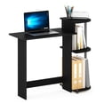 thumbnail image 1 of Furinno Compact 29-Inch Black Computer Desk, Gaming Desk with Shelves, Office Desk with Book Shelf, for Home Office, Study Room, Dorm, Bedroom, Black, 1 of 5