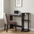 thumbnail image 1 of Furinno Compact 29-Inch Brown Computer Desk, Office Desk with 3 Side Shelves, Rectangular Home Office Desk, Gaming Desk for Home Office, Bedroom, Study Room, Dark Mocha, 1 of 7