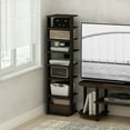 thumbnail image 1 of Furinno Compact 8-Tier Vertical Space Saving Free Standing Corner Shelf, Display Rack, Espresso, 1 of 6