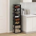 thumbnail image 1 of Furinno Compact 9-Tier Vertical Space Saving Free Standing Corner Shelf, Display Rack, Espresso, 1 of 6