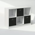 thumbnail image 1 of Furinno Cubic Multipurpose Clothing & Closet Storage Organizer Shelf with Bin Drawers, 6-Cube, White/Black, 1 of 6