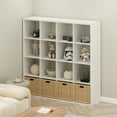 thumbnail image 1 of Furinno Cubic Open Back Multipurpose Clothing & Closet Storage Organizer Shelf, 16-Cube, White, 1 of 6