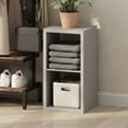 thumbnail image 1 of Furinno Cubic Open Back Multipurpose Clothing & Closet Storage Organizer Shelf, 2-Cube, Light Grey, 1 of 6