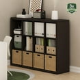 thumbnail image 1 of Furinno Cubicle Extra Thick Frame Decorative Cube Storage Organizer, 12-Cube, Dark Oak, 1 of 6