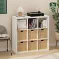 thumbnail image 1 of Furinno Cubicle Extra Thick Frame Decorative Cube Storage Organizer, 9-Cube, White, 1 of 9
