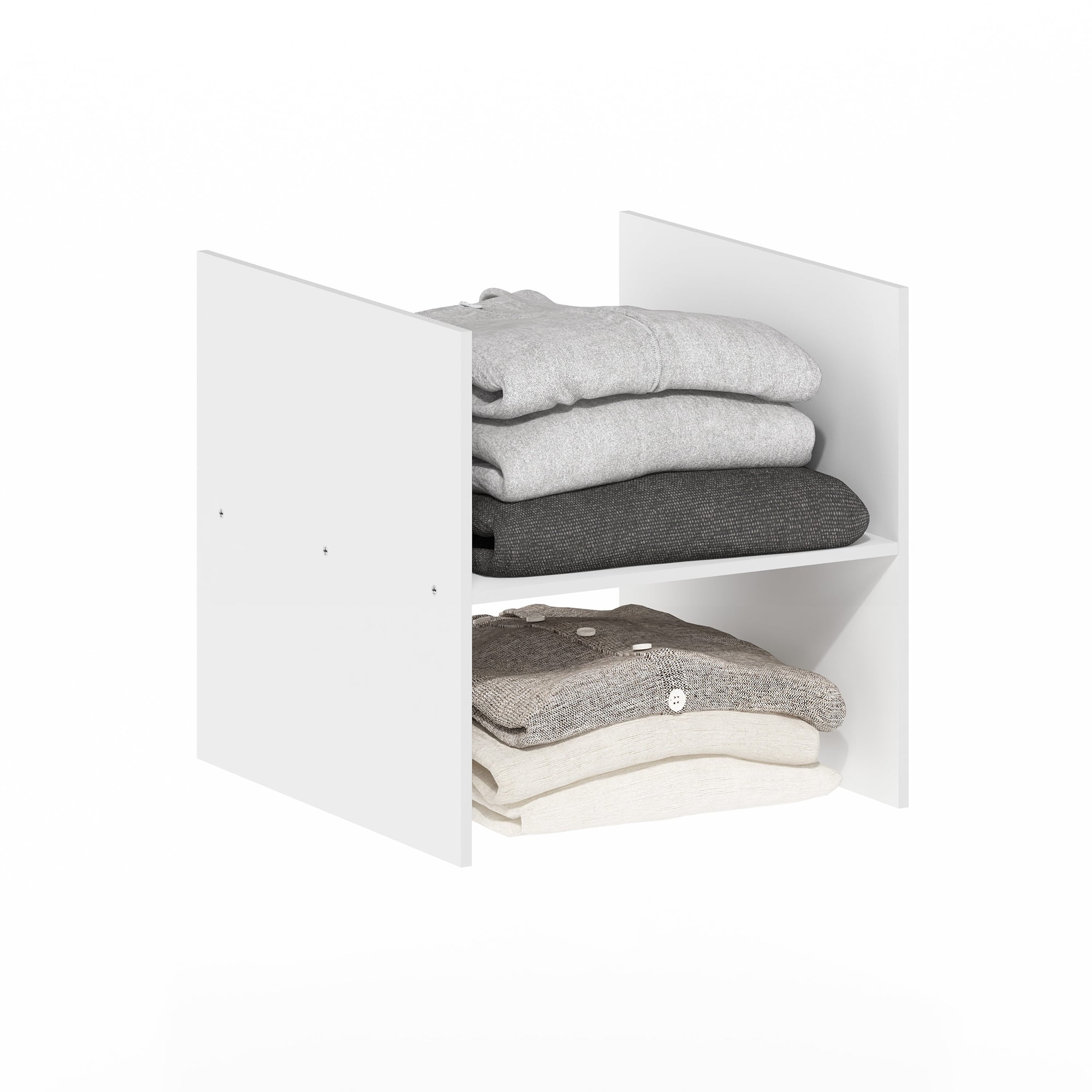 Furinno Cubicle H-Shelf Cube Organizer Insert in White - Walmart.com