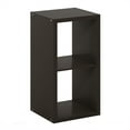 thumbnail image 1 of Furinno CUBICLE Book Shelf, 2-Cube Thick Frame Bookshelf, Horizontally & Vertically Reversible Bookcase with Open Back, 14.6 x 15.9 x 30, for Living Room, Bedroom, Home Office, Black Dark Oak, 1 of 6