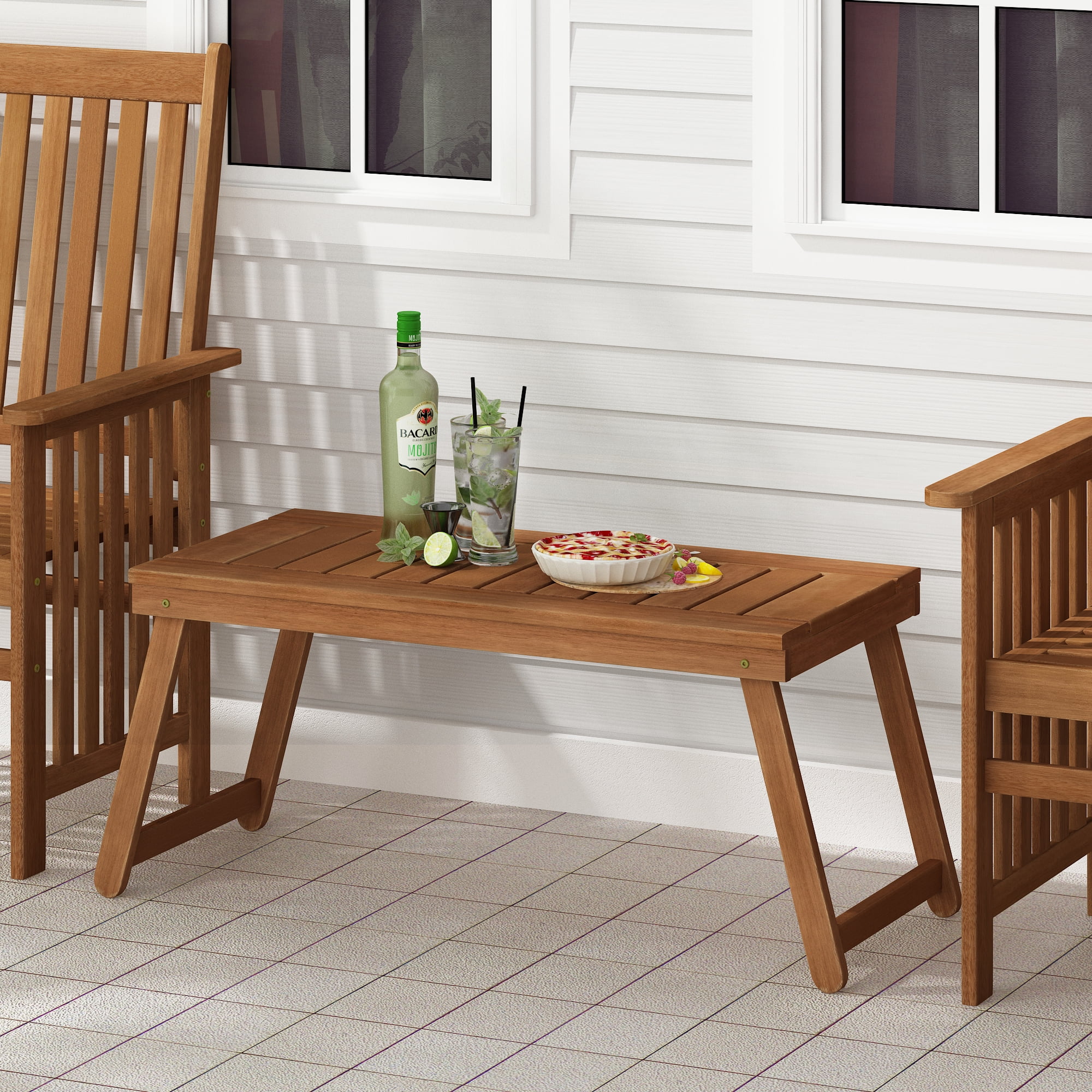 Furinno Dalam Hardwood Folding Coffee Table - Walmart.com