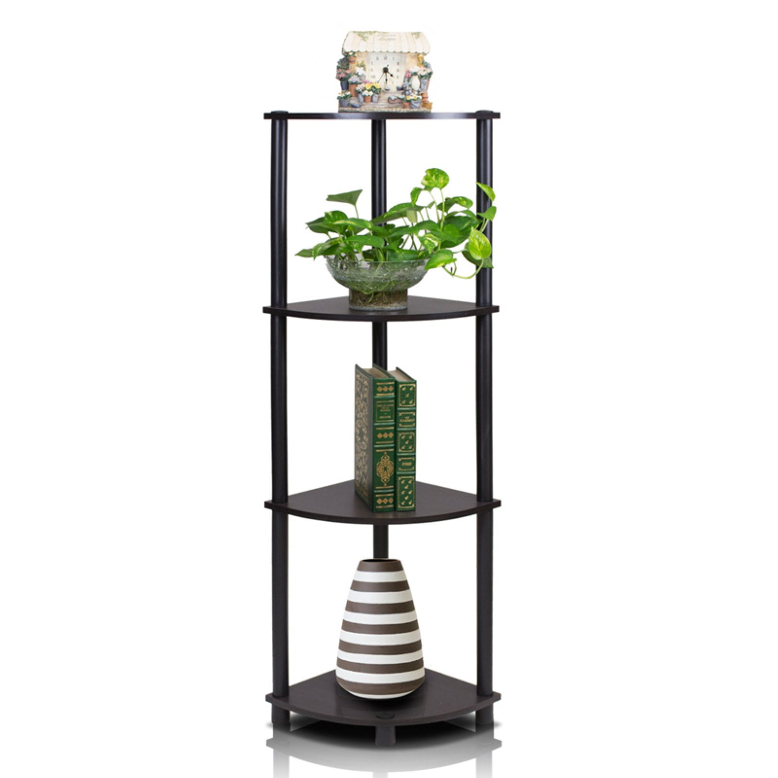 Furinno Durable Easy Assembly 11.6"W x 11.6"D x 43.5"H 4Shelf