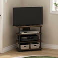 thumbnail image 1 of Furinno ECON 4-Tier Petite Corner Entertainment Center for 32" TV Amber Pine, 1 of 6