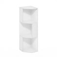 thumbnail image 1 of Furinno Econ 3-Tier Freestanding Corner Shelf Bookcase, Bookshelf, White, 1 of 6