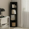 thumbnail image 1 of Furinno Econ 4-Tier Corner Shelf Bookcase, Bookshelf, Espresso, 1 of 6