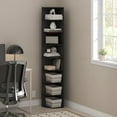 thumbnail image 1 of Furinno Econ 8-Tier Corner Shelf Bookcase, Bookshelf, Espresso, 1 of 6