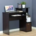 thumbnail image 1 of Furinno Econ Multipurpose Home Office Computer Writing Desk with Bin, Dark Walnut, Multiple Colors, 1 of 7