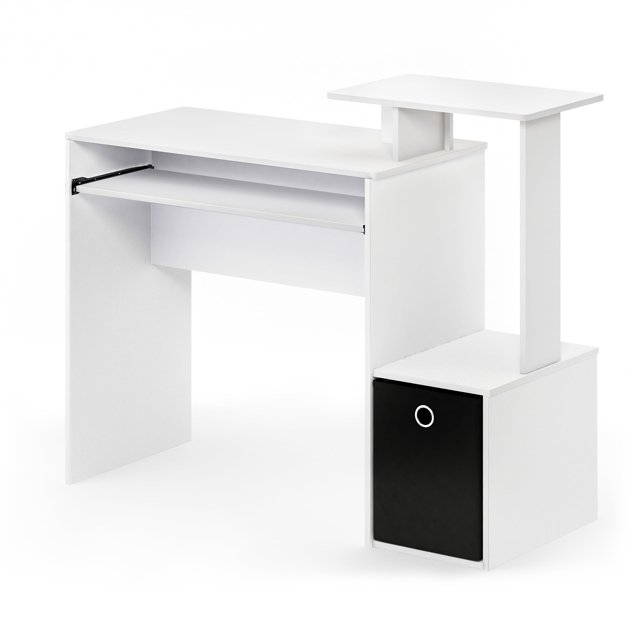 Furinno Econ Multipurpose Home Office Computer Writing Desk, Computer Desk, Study Desk, w/Bin, French Oak, 100.1 (W) x 86.6 (H) x 39.9 (D) cm