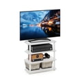 thumbnail image 1 of Furinno Econ TV Stand for TV up to 32 Inch, 4-Tier White Entertainment Center with Open Shelf, TV Console, Easy Assembly, for Living Room, Bedroom, Plain White, 1 of 6