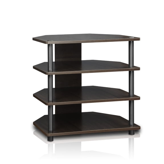 Furinno 15093CC/BK Turn-N-Tube Easy Assembly 3-Tier Petite TV Stand, Espresso