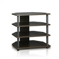 thumbnail image 1 of Furinno Econ Wood 4-Tier Petite TV Stand for TV up to 25" in Espresso/Gray, 1 of 4